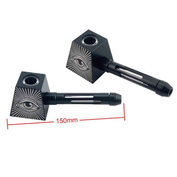 Metal Pipe in Pyramid-Shape with Eye of Providence Graphic, Multiple Colors Available