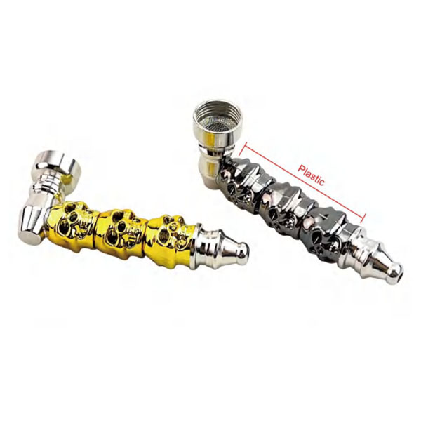 Cool Skull Metal Tobacco Smoking Pipe With Skull Ghost Head pipe