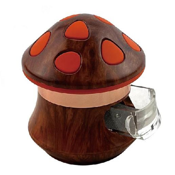 VIIITOP big mushroom shaped metal spice grinder manual portable herb