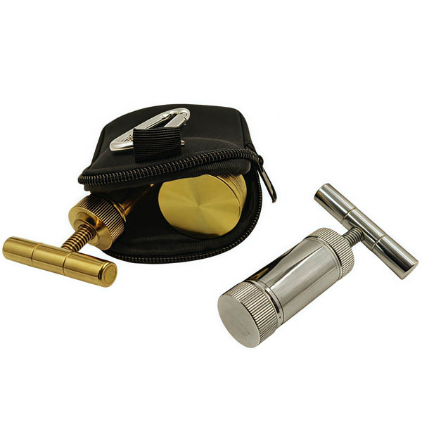 V8143 Aluminum Grinder with  Pollen Compressor Presser T-handle Herbal Crusher Squeezer