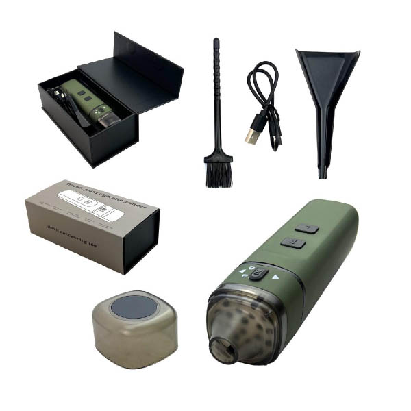 Portable AutoGrind Electric Herb Grinder - One-Touch Grinding Up to 1.5 Gram - Automatic Dry Spice Mill Machine - Mini Kitchen Accessory for Grind, Small Gift Set 
